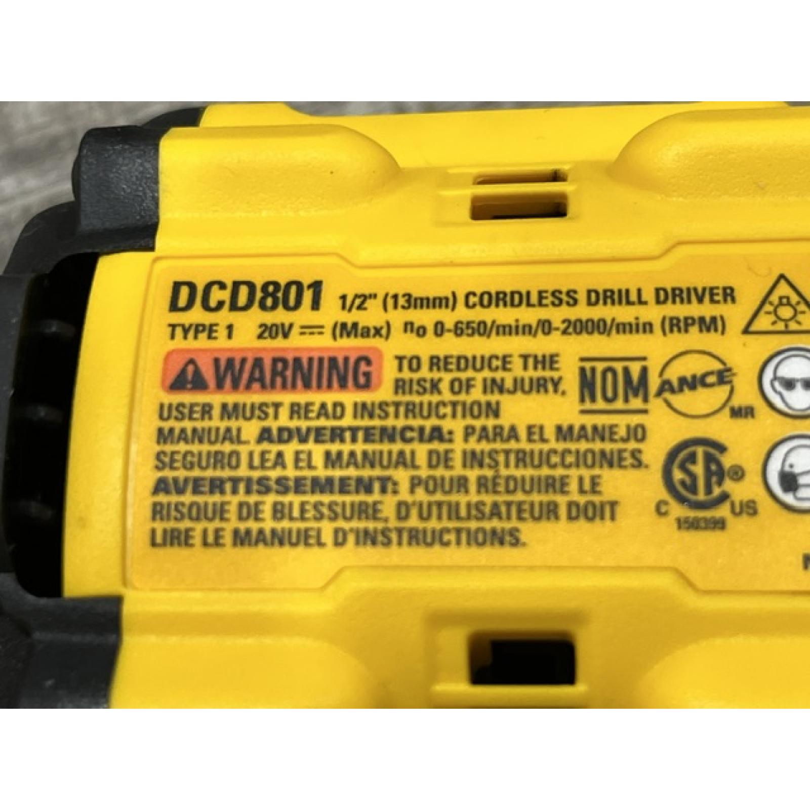 AS-IS DEWALT 20V XR Lithium-Ion Cordless Brushless 1/2 in. Drill/Driver Kit