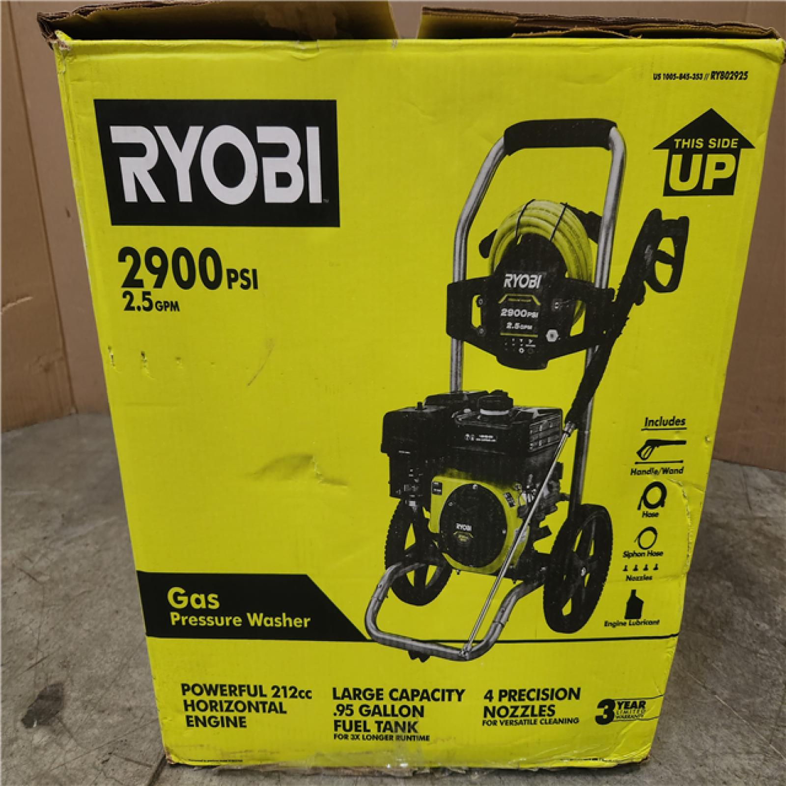 Phoenix NEW RYOBI 2900 PSI 2.5 GPM Cold Water Gas Pressure Washer with 212cc Engine