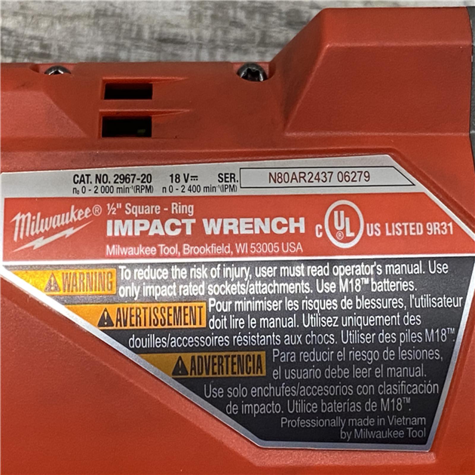 AS-IS Milwaukee FUEL 1/2 High Torque Impact Wrench with Friction Ring Kit