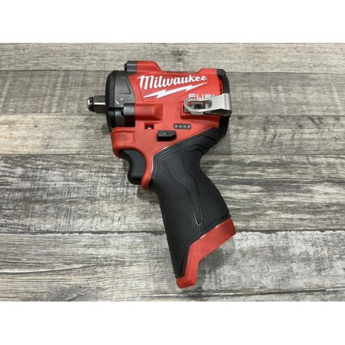 AS-IS Milwaukee FUEL 12V Lithium-Ion Brushless Cordless Stubby 1/2 in. Impact Wrench (Tool-Only)
