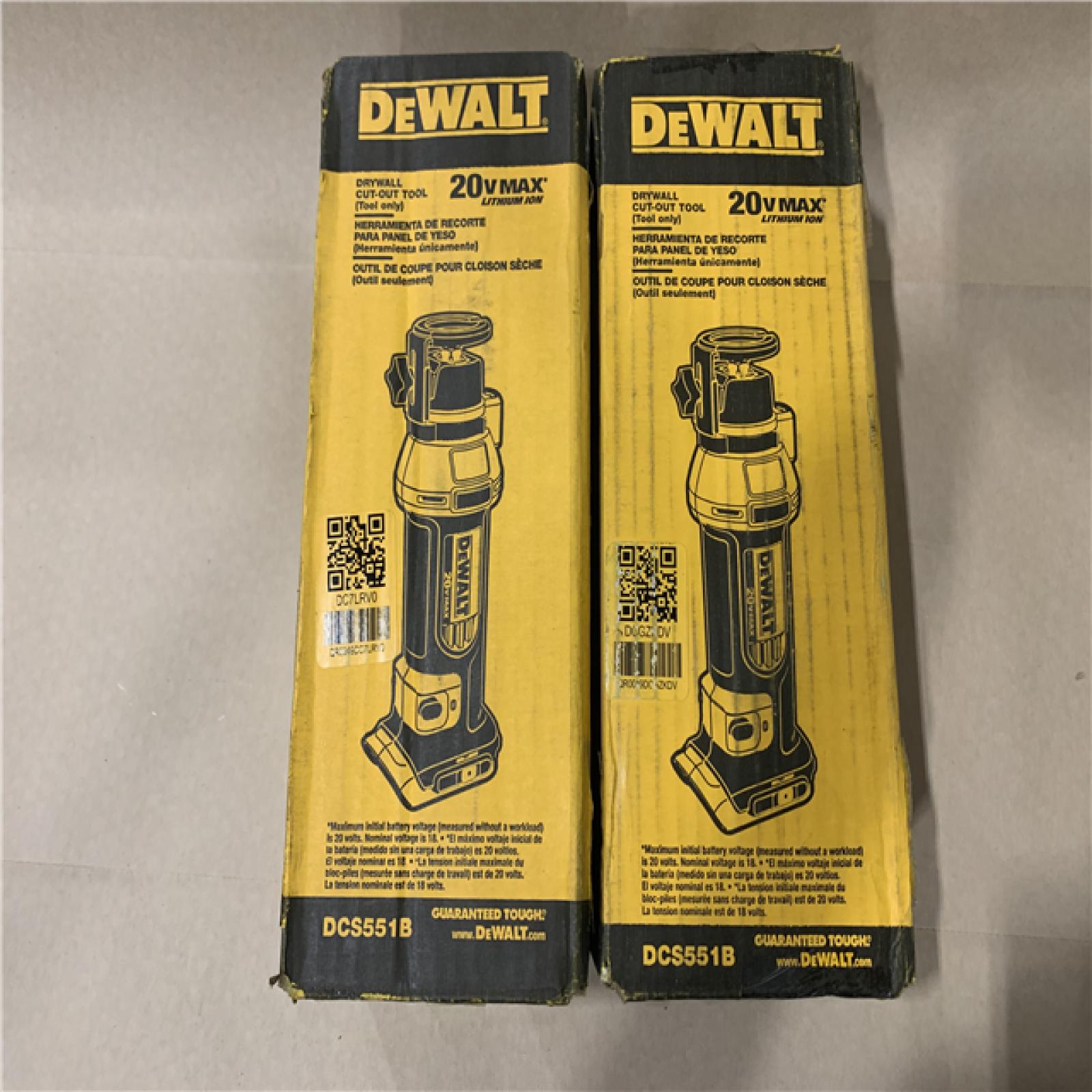New DeWalt DCS551 20V Cordless Battery Rotary Drywall Cut-Out W/ 2 Bits 20 Volt