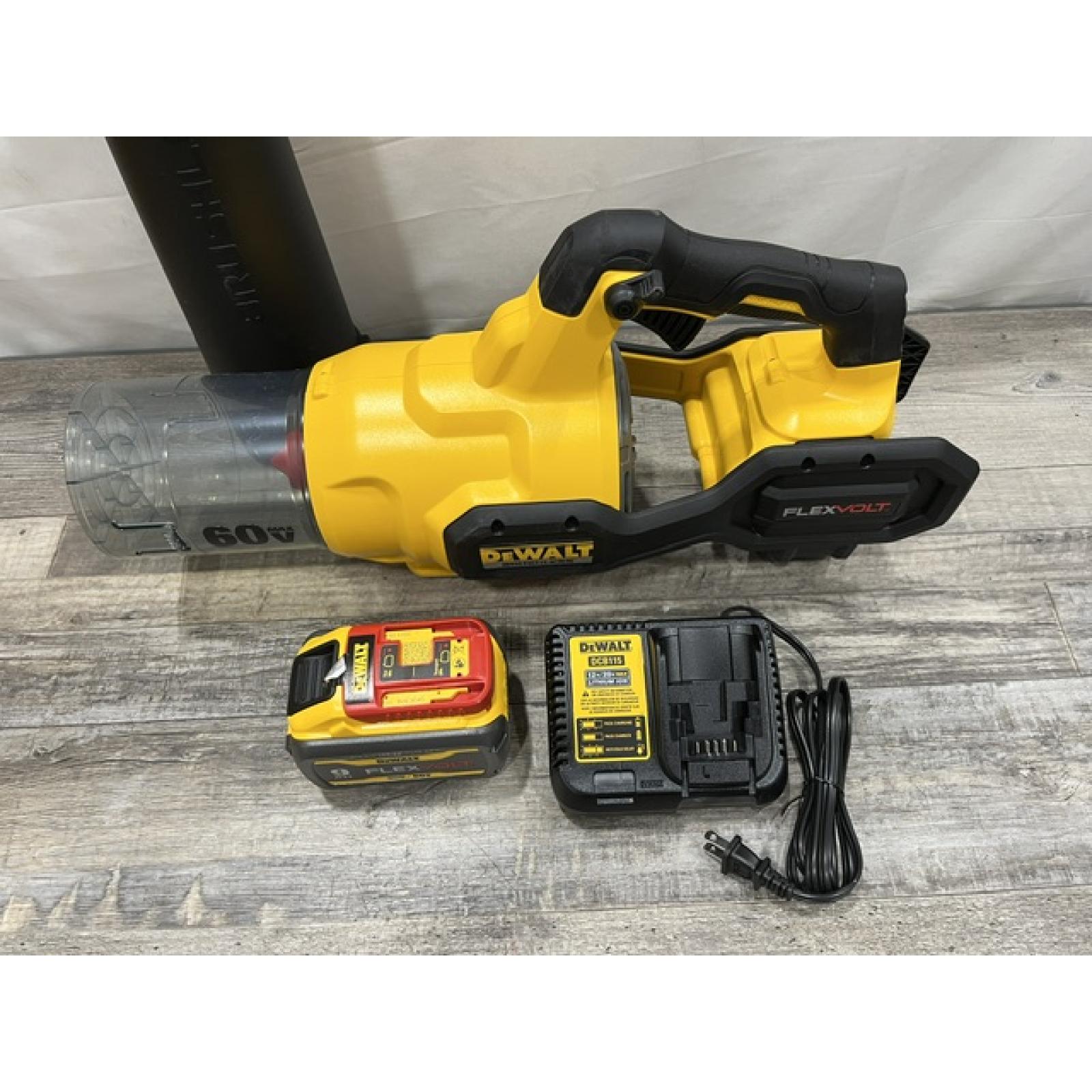 AS-IS DEWALT FLEXVOLT 60V MAX 125 MPH 600 CFM Brushless Cordless Battery Powered Blower Kit