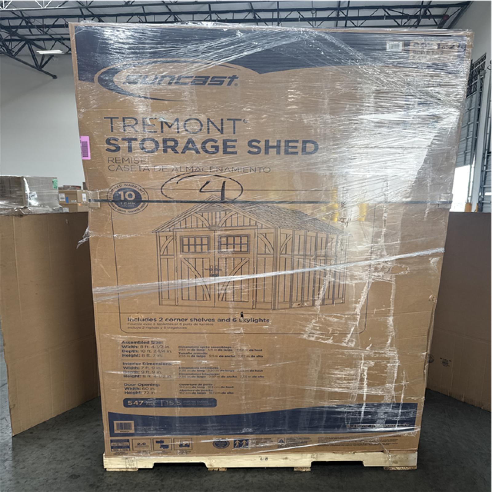 CALIFORNIA AS IS TREMONT STORAGE SHED 547 CUBIC FEET