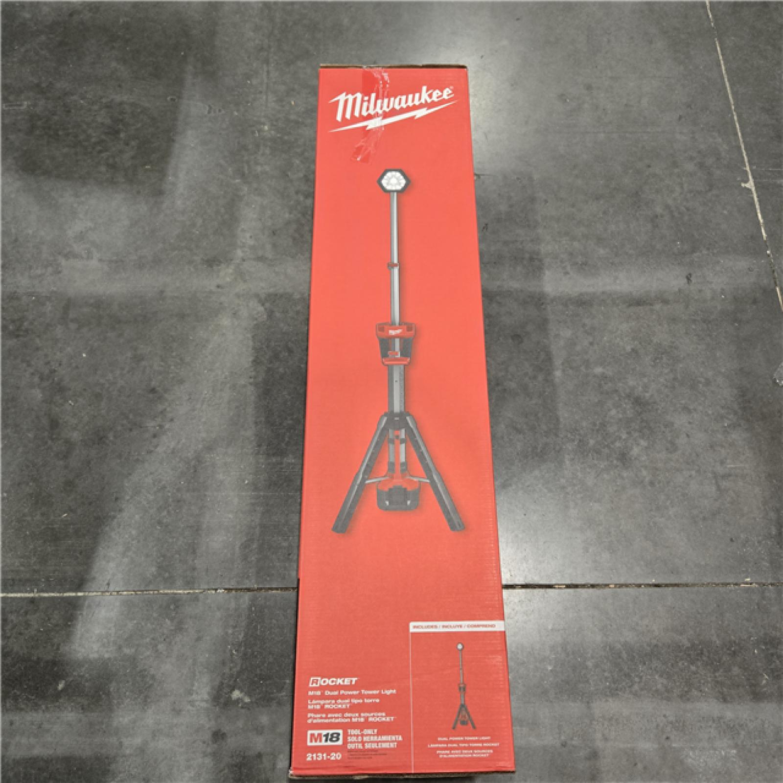 LIKE NEW! - Milwaukee M18 18V Cordless Rocket Dual Power Tower Light (Tool Only)