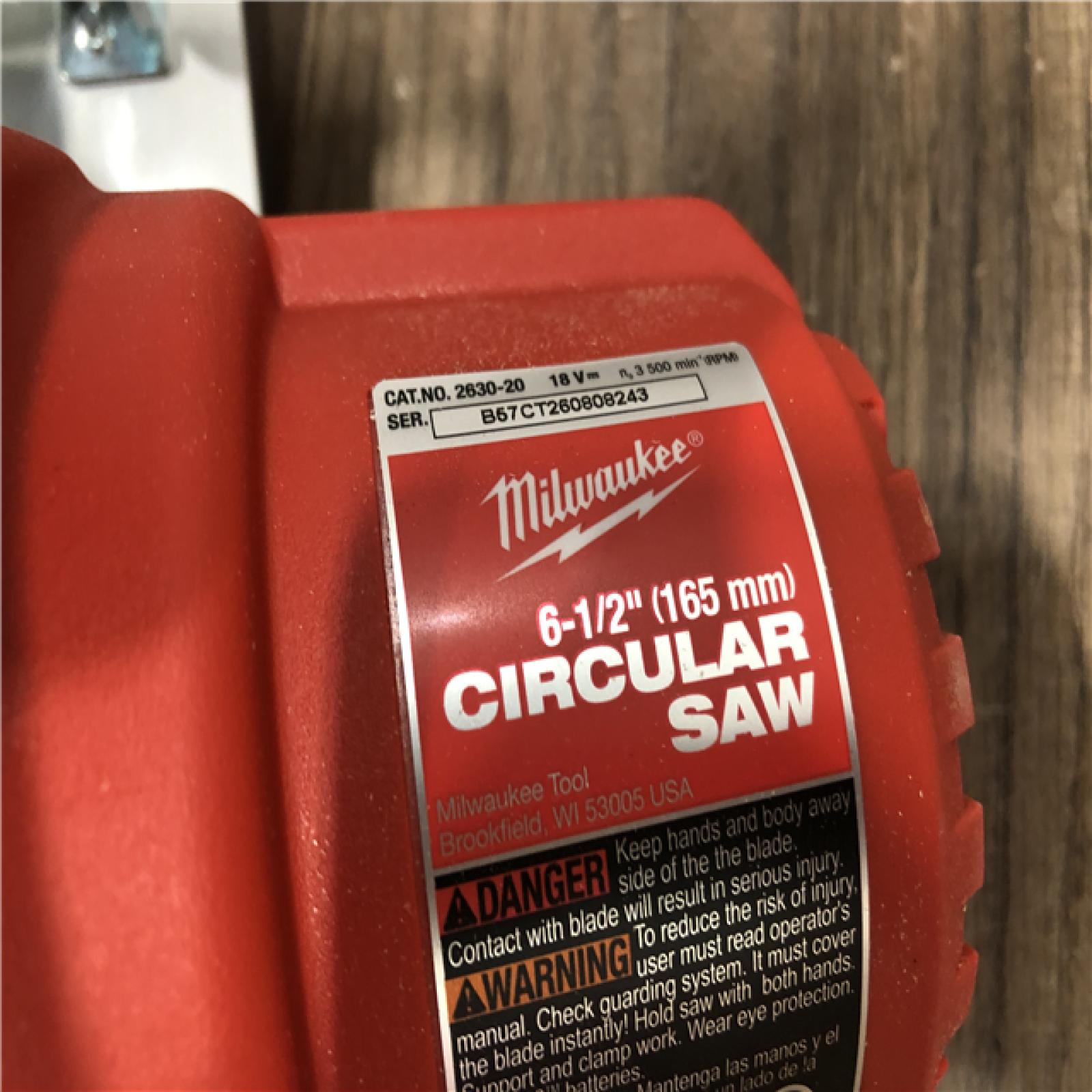 AS-IS Milwaukee 18V Lithium-Ion Cordless 6-1/2 in. Circular Saw (Tool-Only)