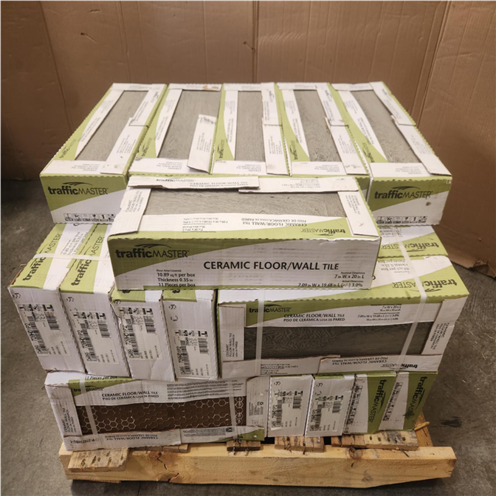 Phoenix NEW TrafficMaster Glenwood Fog 7 in. x 20 in. Ceramic Floor and Wall Tile (326 sq. ft. /30 case)