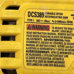 AS-IS DEWALT FLEXVOLT 60V MAX Cordless Brushless Reciprocating Saw (Tool Only)