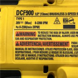 AS-IS DEWALT 20V MAX Lithium-Ion Cordless 1/2 in. Impact Wrench Kit