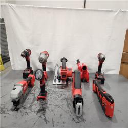 AS-IS- Milwaukee 18-Volt Lithium-Ion Cordless (9-Tool) Combo Kit