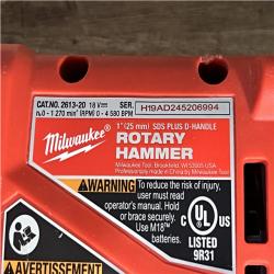 Houston Location AS-IS Milwaukee 18V Lithium-Ion Brushless Cordless 1 in. SDS-Plus D-Handle Rotary Hammer (Tool-Only)