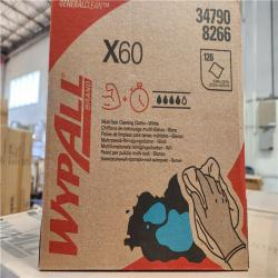 PHoenix Location NEW Wypall GeneralClean X60 Cloths Multi-Task Cleaning Wipes (34790), Strong and Absorbent Towels, White 126 Sheets Per Box Pallet (32-Boxes)