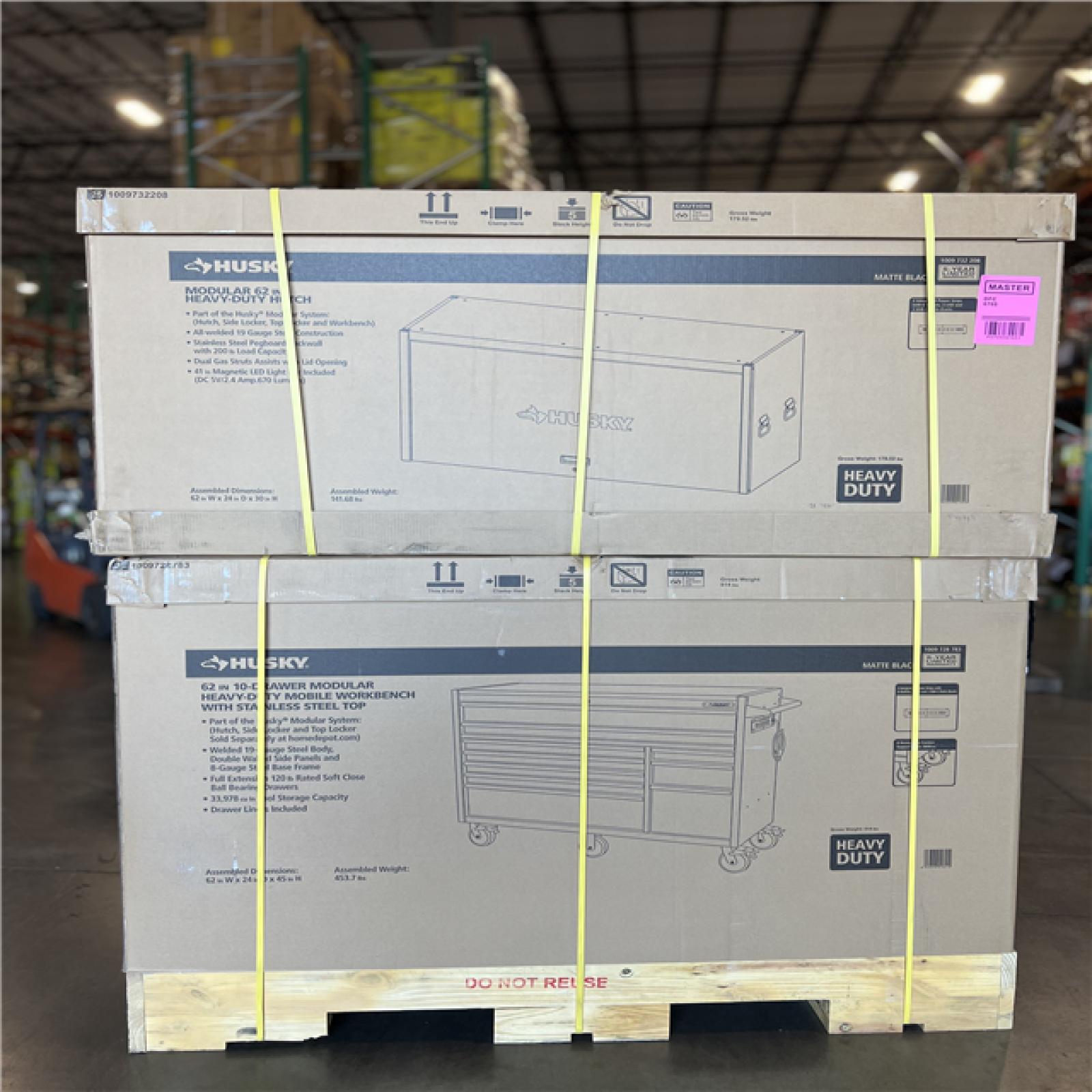 DALLAS LOCATION- AS-IS HUSKY 62IN DRAWER AND HUTCH