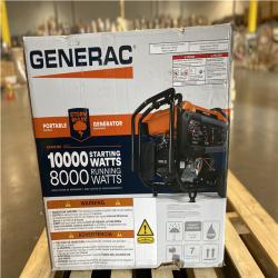 DALLAS LOCATION - NEW! GENERAC 10000 / 8000-Watt Electric Switch Gasoline Portable Generator-Cosense w/ 3 ft. Adapter Cord