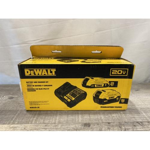 NEW - DEWALT 20V MAX Lithium-Ion Battery Kit with 5.0Ah and 2.0Ah Battery and Charger