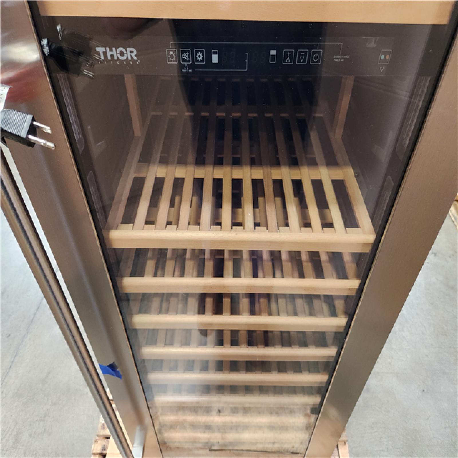 Phoenix Location AS-IS Thor Kitchen 24 in. 162-Bottle Dual Zone Freestanding Wine Cooler