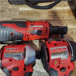 Houston Location AS-IS Milwaukee Drill and Impact and Rachet and Batteries QTY/2 and Charger