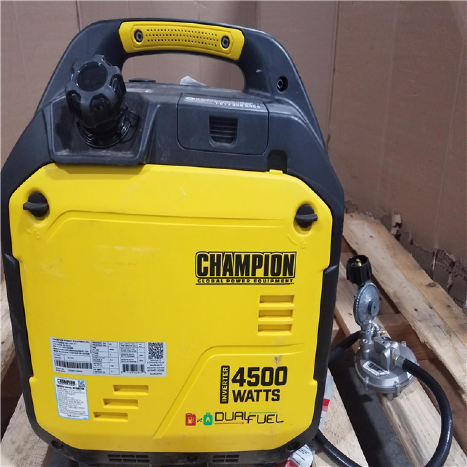 CALIFORNIA AS-IS CHAMPION DUAL FUEL PORTABLE GENERATOR
