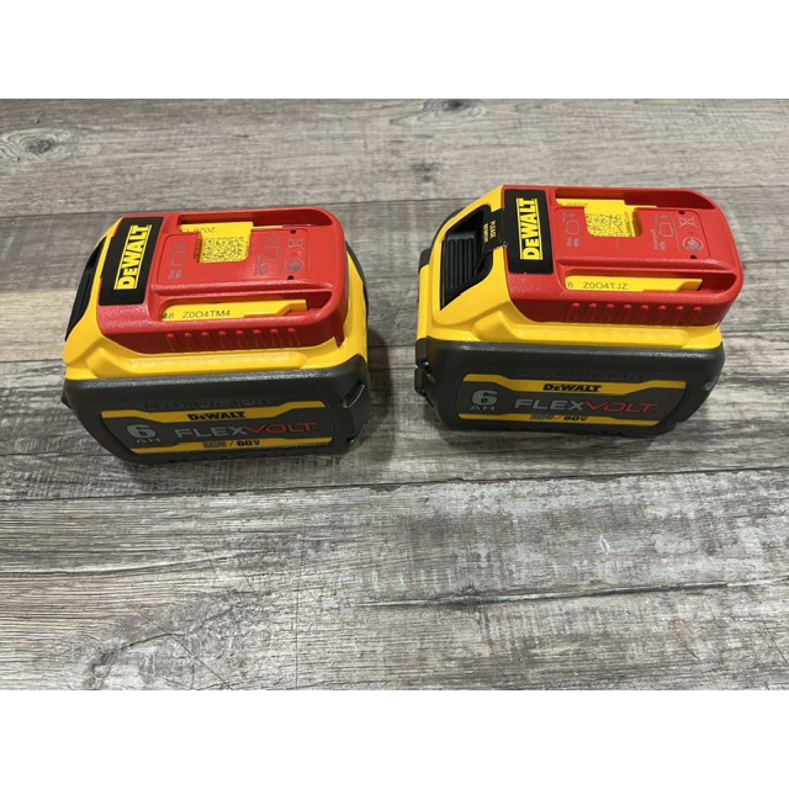 AS-IS DEWALT FLEXVOLT 20V/60V MAX Lithium-Ion 6.0Ah Battery Pack (2 Pack)