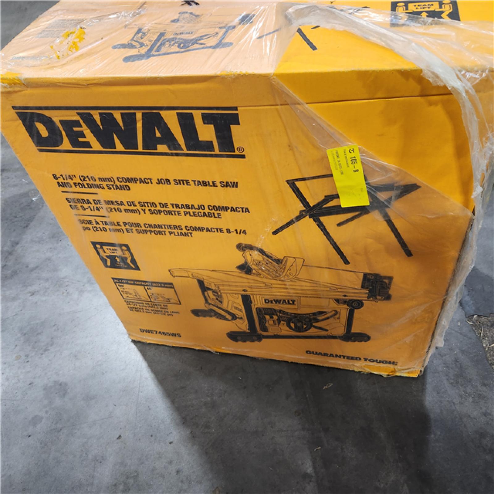 NEW- DEWALT 15 Amp Corded 8-1/4 in. Compact Jobsite Tablesaw with Compact Table Saw Stand