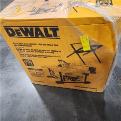 NEW- DEWALT 15 Amp Corded 8-1/4 in. Compact Jobsite Tablesaw with Compact Table Saw Stand