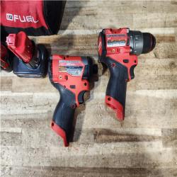 HOUSTON LOCATION - AS - IS Milwaukee 2 Tool Combo Kit W/ (2) Battery & Charger