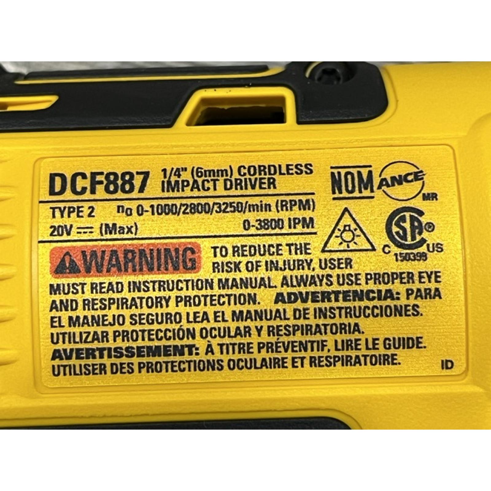 AS-IS Dewalt DCK449E1P1 20V MAX XR Brushless Lithium-Ion 4-Tool Combo Kit with (1) 1.7 Ah and (1) 5 Ah Battery