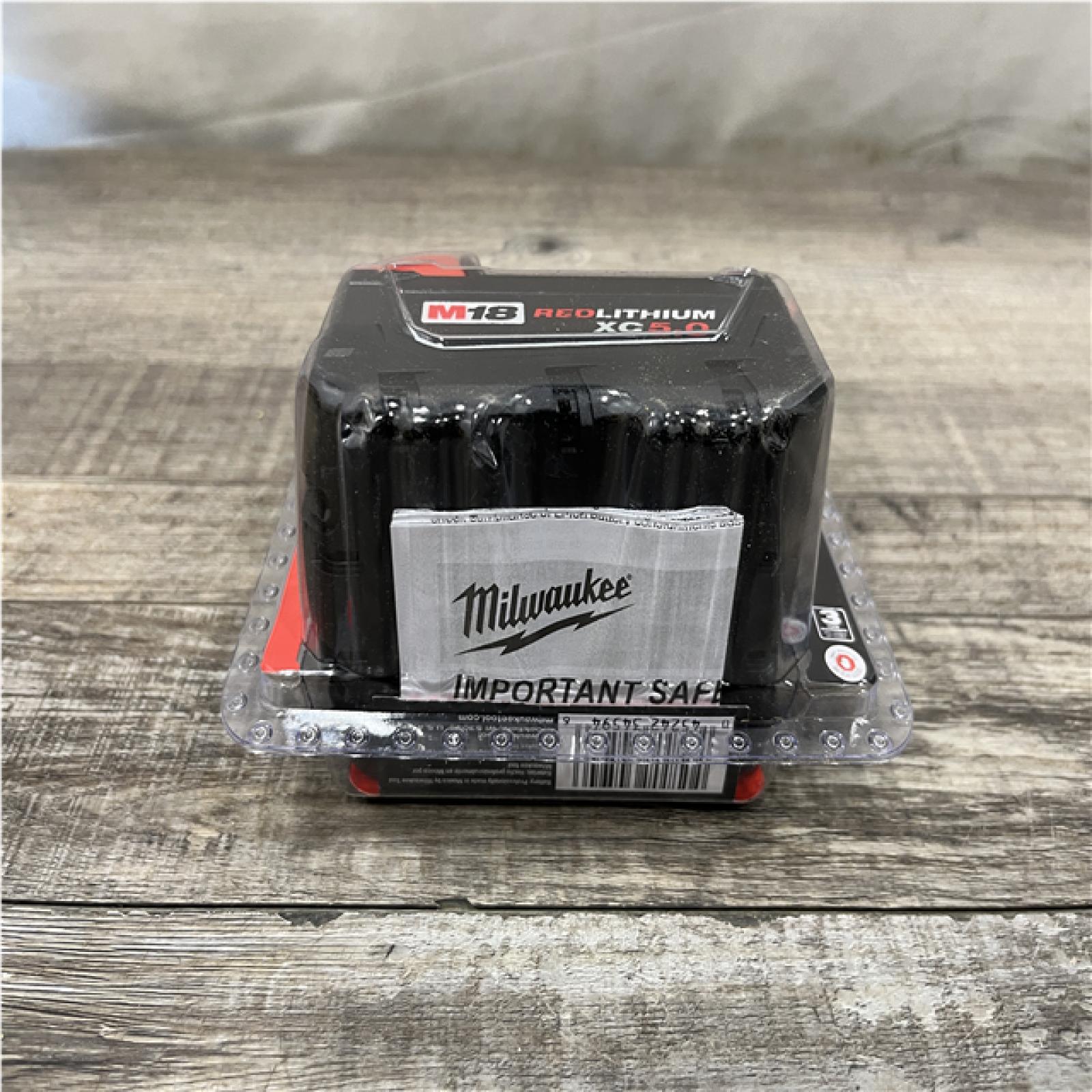 NEW - Milwaukee 18-Volt 5.0 Ah Lithium-Ion XC Extended Capacity Battery Pack