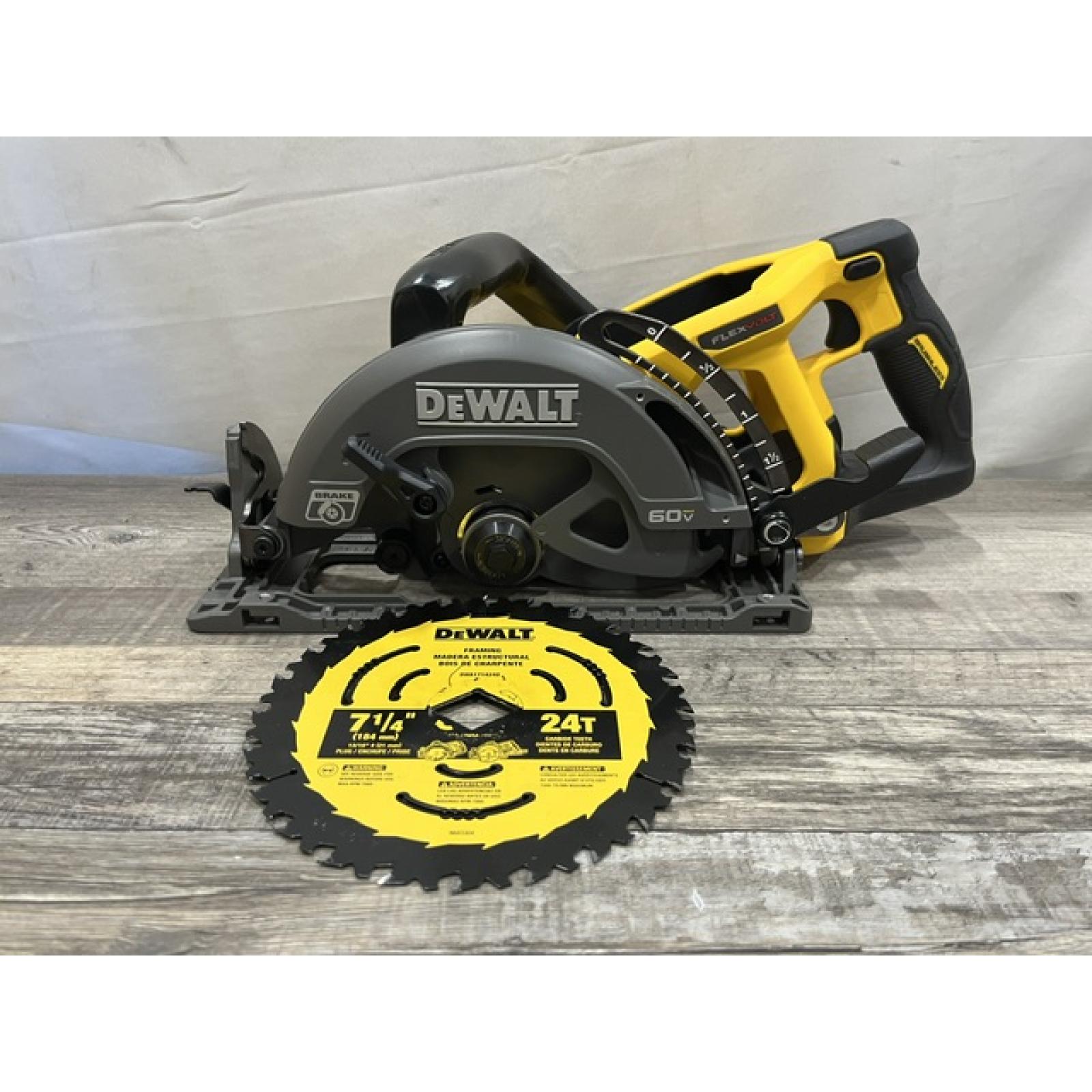 AS-IS DEWALT FLEXVOLT 60V MAX Cordless Brushless 7-1/4 in. Wormdrive Style Circular Saw (Tool Only)