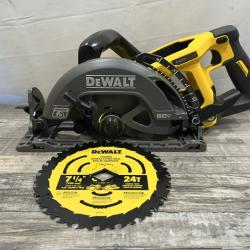AS-IS DEWALT FLEXVOLT 60V MAX Cordless Brushless 7-1/4 in. Wormdrive Style Circular Saw (Tool Only)