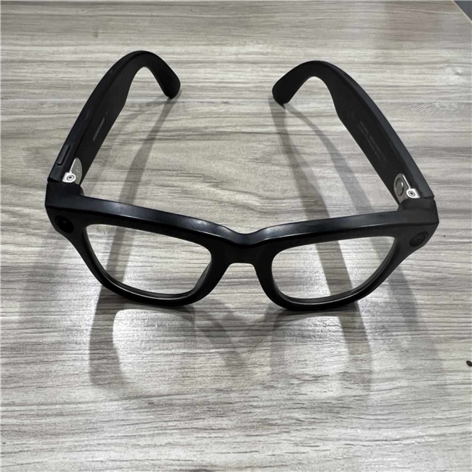 AS-IS Ray-Ban Meta Wayfarer - (Gen 1) Matte Black  Clear to Graphite Green Transitions: Smart Eyewear with Bluetooth  Wi-Fi  Meta AI