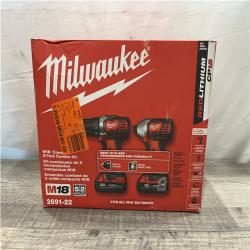 NEW - Milwaukee 18V Lithium-Ion Cordless Drill Driver/Impact Driver Combo Kit