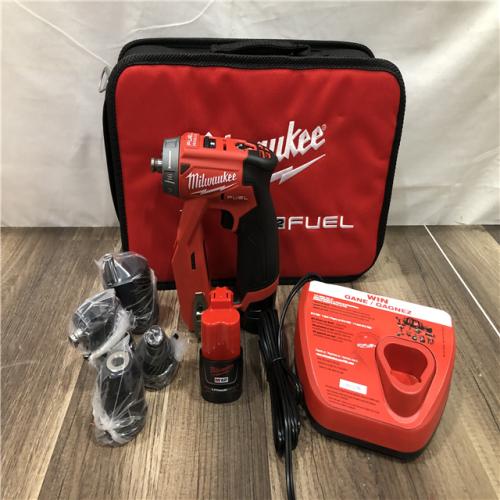 AS-IS Milwaukee  FUEL 12V Lithium-Ion Brushless Cordless 4-in-1 Installation 3/8 in. Drill Driver Kit