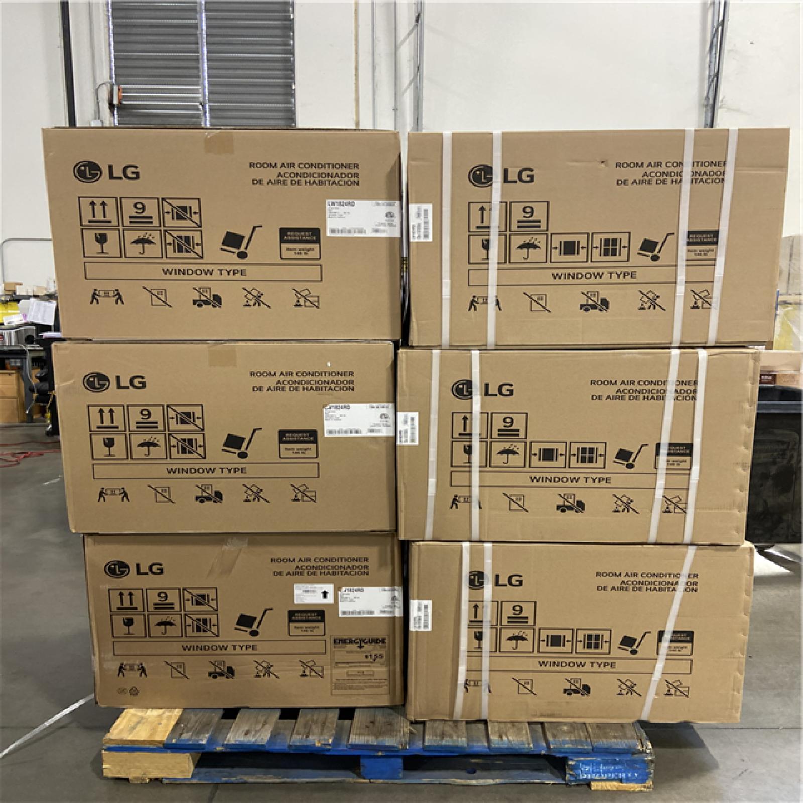 DALLAS LOCATION - LG 18,000 BTU 208/230V Window Air Conditioner Cools 1,000 Sq. Ft.  (6 units)