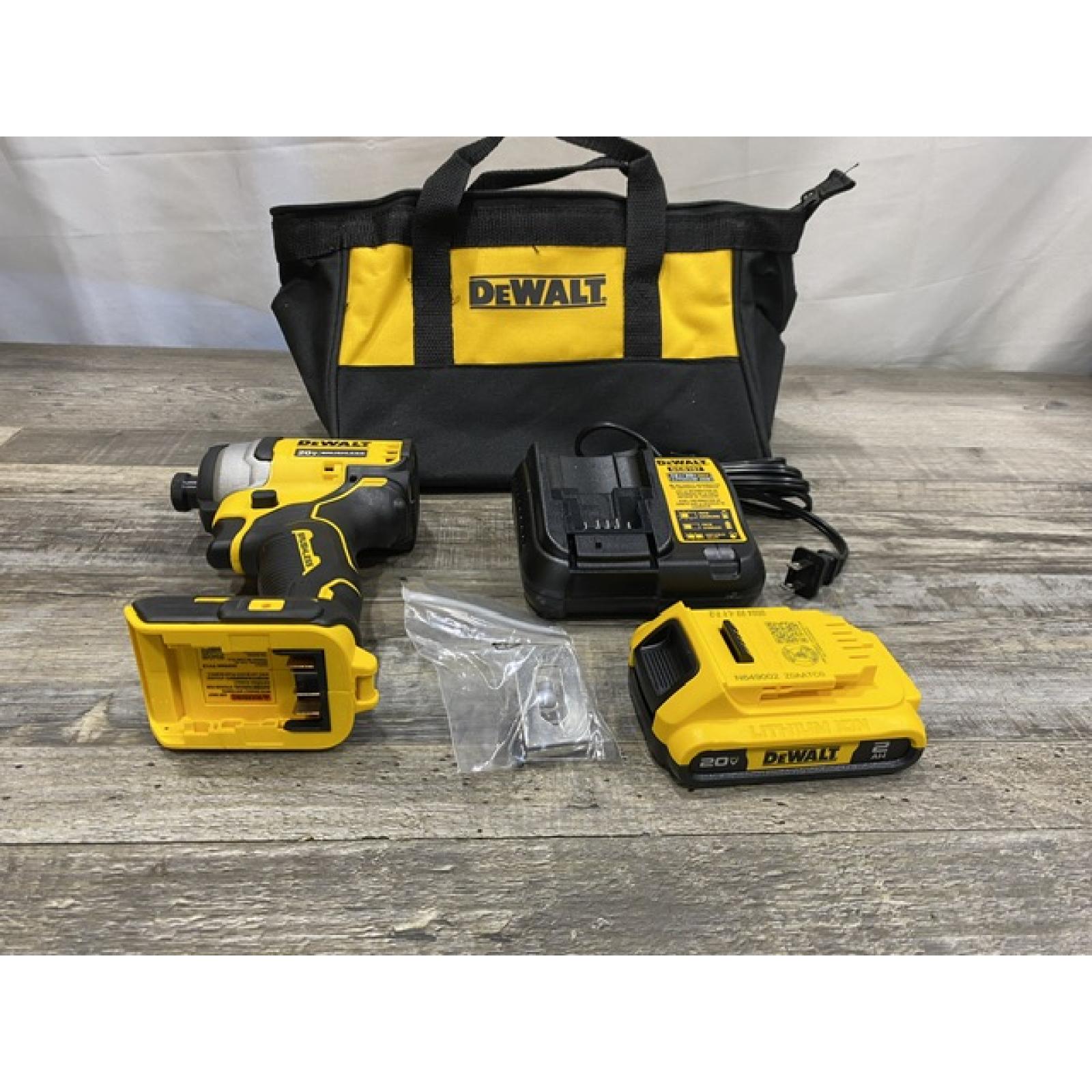 AS-IS DEWALT Atomic 20V Max Lithium-Ion Brushless Cordless Compact 1/4 in. Impact Driver Kit