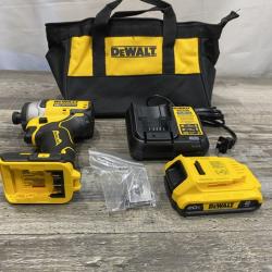 AS-IS DEWALT Atomic 20V Max Lithium-Ion Brushless Cordless Compact 1/4 in. Impact Driver Kit