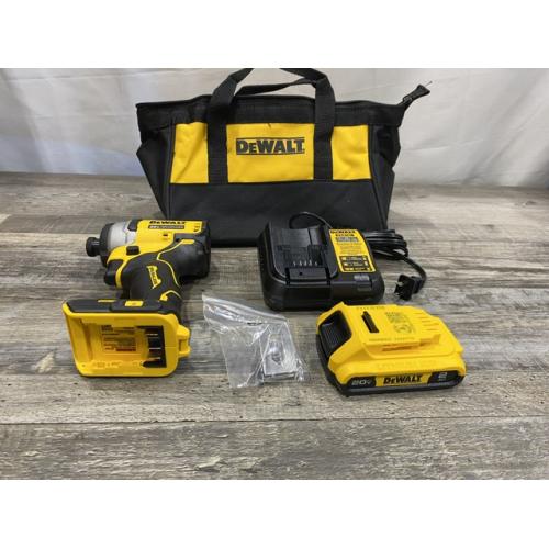 AS-IS DEWALT Atomic 20V Max Lithium-Ion Brushless Cordless Compact 1/4 in. Impact Driver Kit