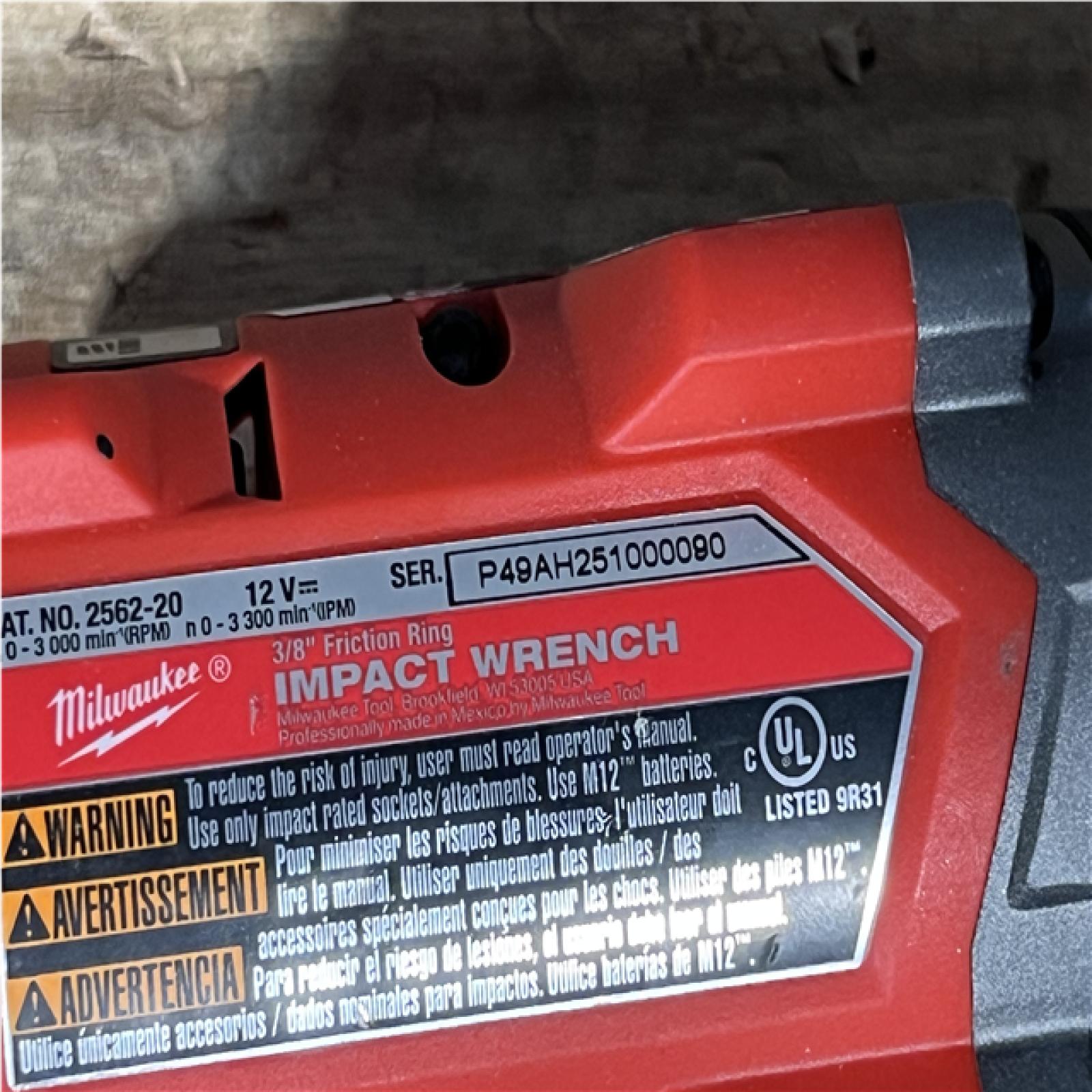 Houston Location AS-IS Milwaukee FUEL 12V Lithium-Ion Brushless Cordless Stubby 3/8 in. Impact Wrench (Tool-Only)