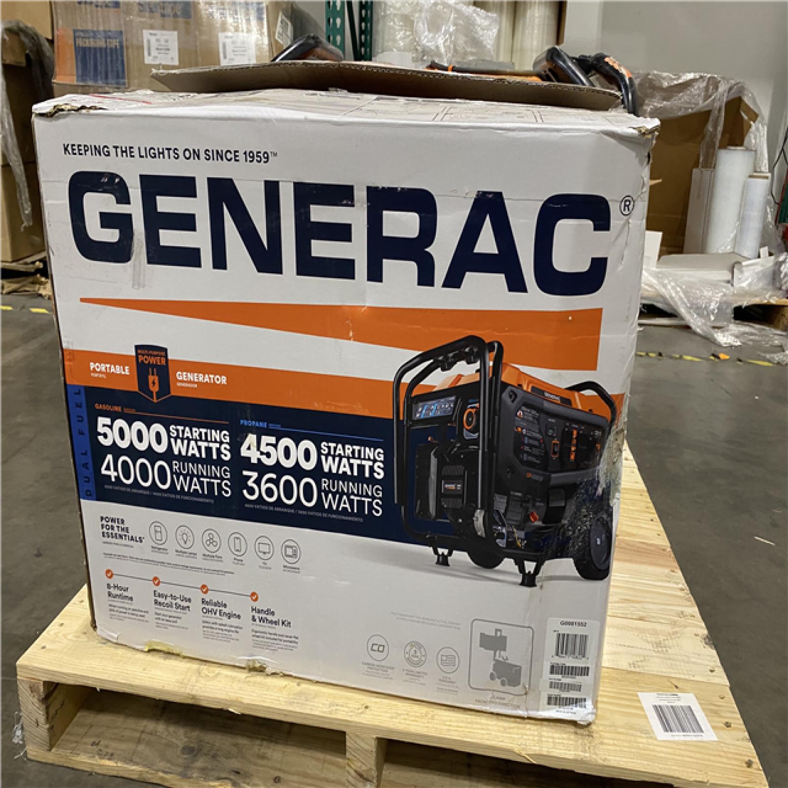Dallas Location - As-Is Generac Gasoline Portable Generator(Lot Of 2)