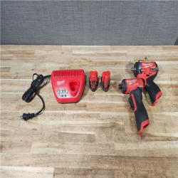 HOUSTON LOCATION - AS - IS Milwaukee 2 Tool Combo Kit W/ (2) Battery & Charger