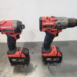 AS-IS- MILWAUKEE FUEL 18V Lithium-Ion Brushless Cordless Hammer Drill and Impact Driver Combo Kit