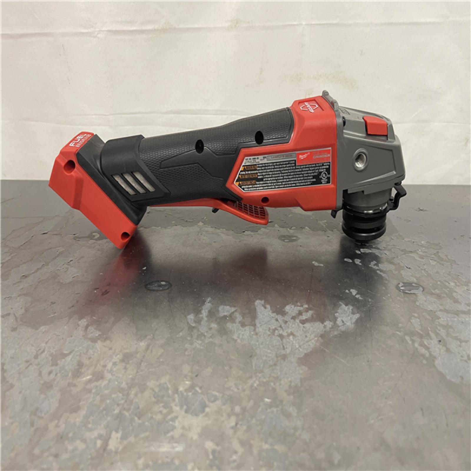 AS-IS- Milwaukee FUEL 18-Volt Lithium-Ion Brushless Cordless 4-1/2 in./5 in. Grinder W/Paddle Switch (Tool-Only)