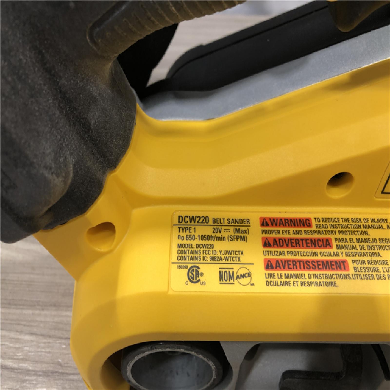 AS-IS DEWALT 20V MAX* XR Cordless Belt Sander (Tool-Only)