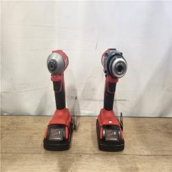 AS-IS- Milwaukee 18V Lithium-Ion Brushless Cordless Compact Drill/Impact Combo Kit