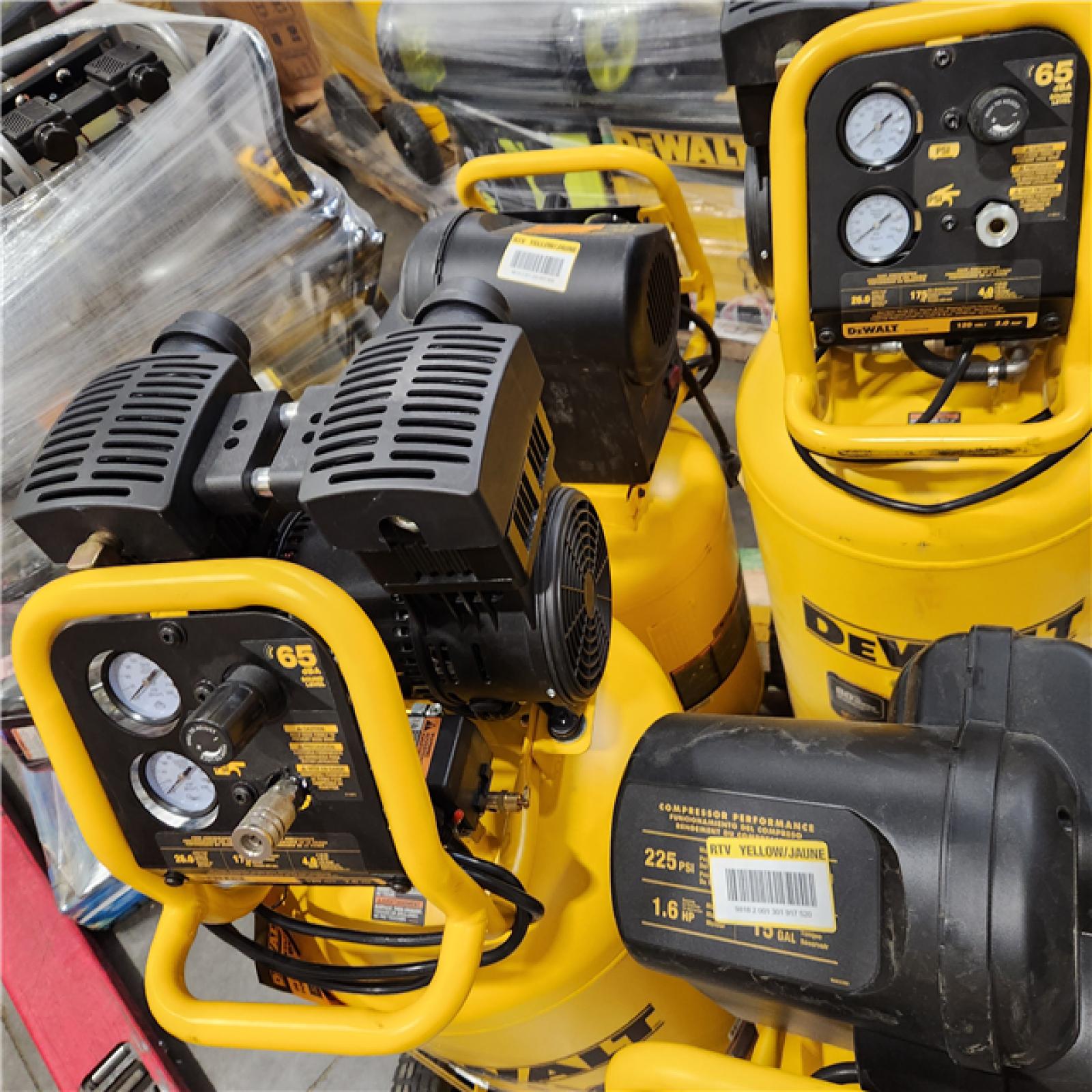 DALLAS LOCATION - AS-IS DEWALT Portable Electric Air Compressors ( LOT OF 4 )