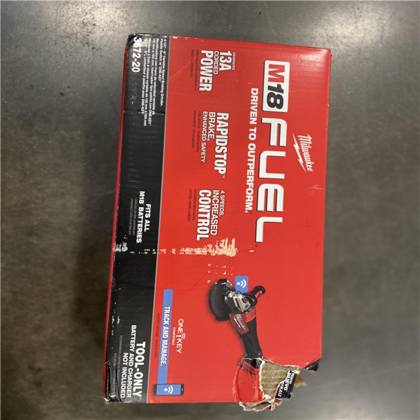 AS-IS - Milwaukee M18 FUEL ONE-KEY 18V Lithium-Ion Brushless Cordless 4-1/2 in./6 in.