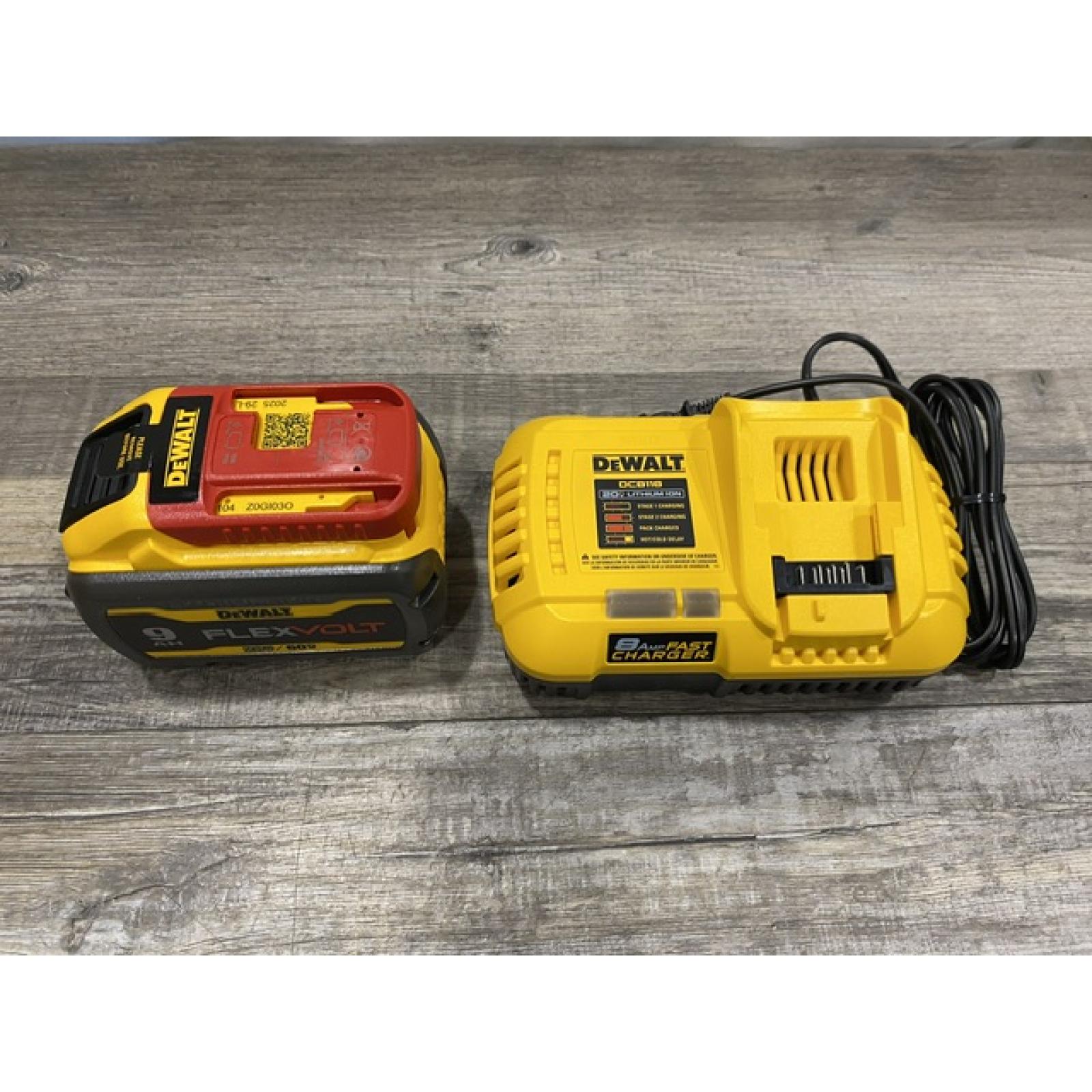AS-IS DEWALT 20V/60V MAX FLEXVOLT Lithium-Ion 9.0Ah Battery and Charger Starter Kit