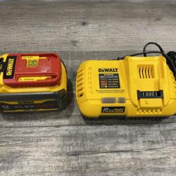 AS-IS DEWALT 20V/60V MAX FLEXVOLT Lithium-Ion 9.0Ah Battery and Charger Starter Kit