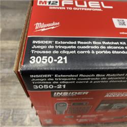 NEW - Milwaukee FUEL INSIDER 12V Lithium-Ion Brushless Cordless 1/4 in. - 3/8 in. Extended Reach Box Ratchet Kit