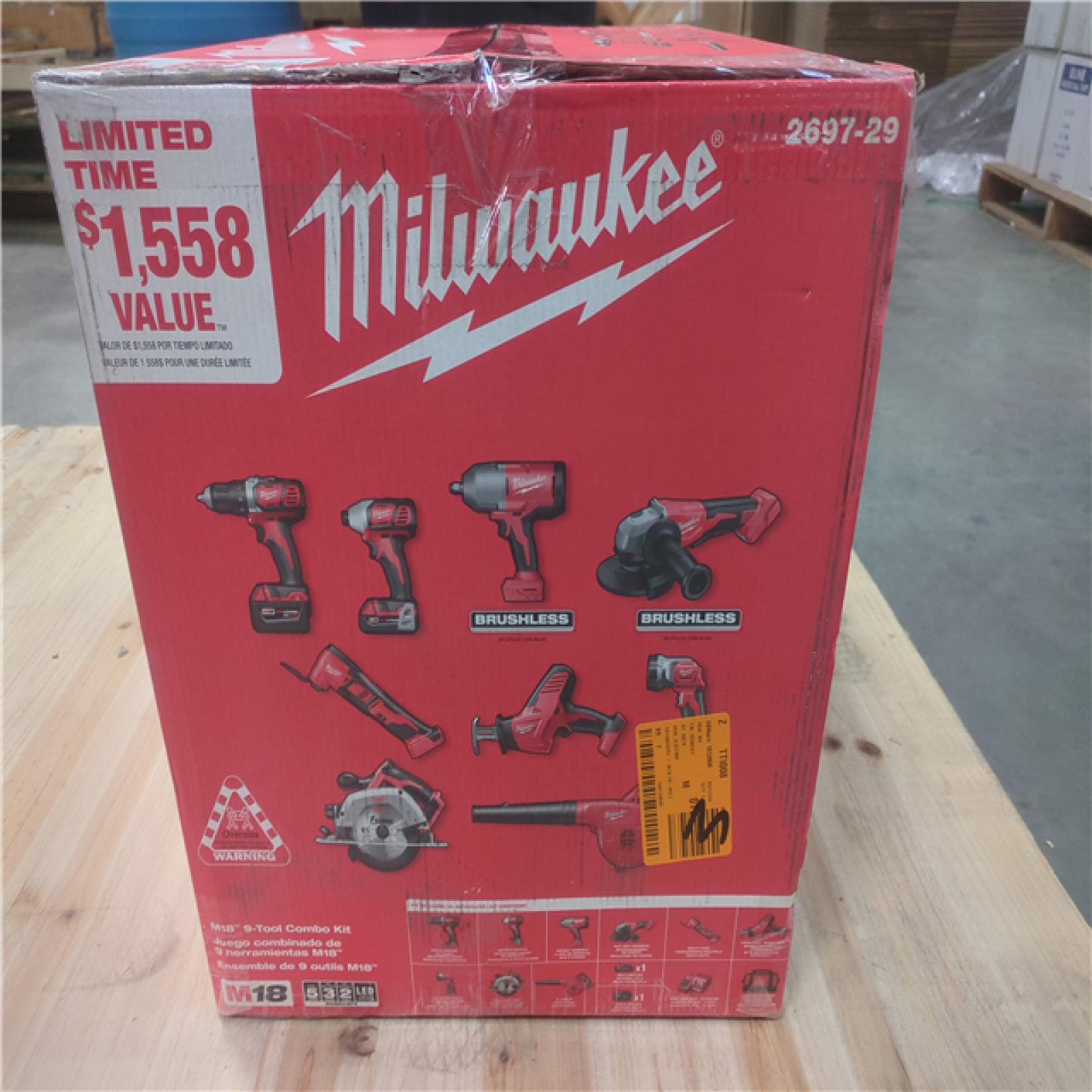CALIFORNIA AS-IS MILWAUKEE M18 9-Tool Combo Kit