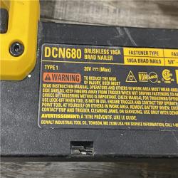 AS-IS DEWALT 20V MAX XR Lithium-Ion Electric Cordless 18-Gauge Brad Nailer (Tool Only)